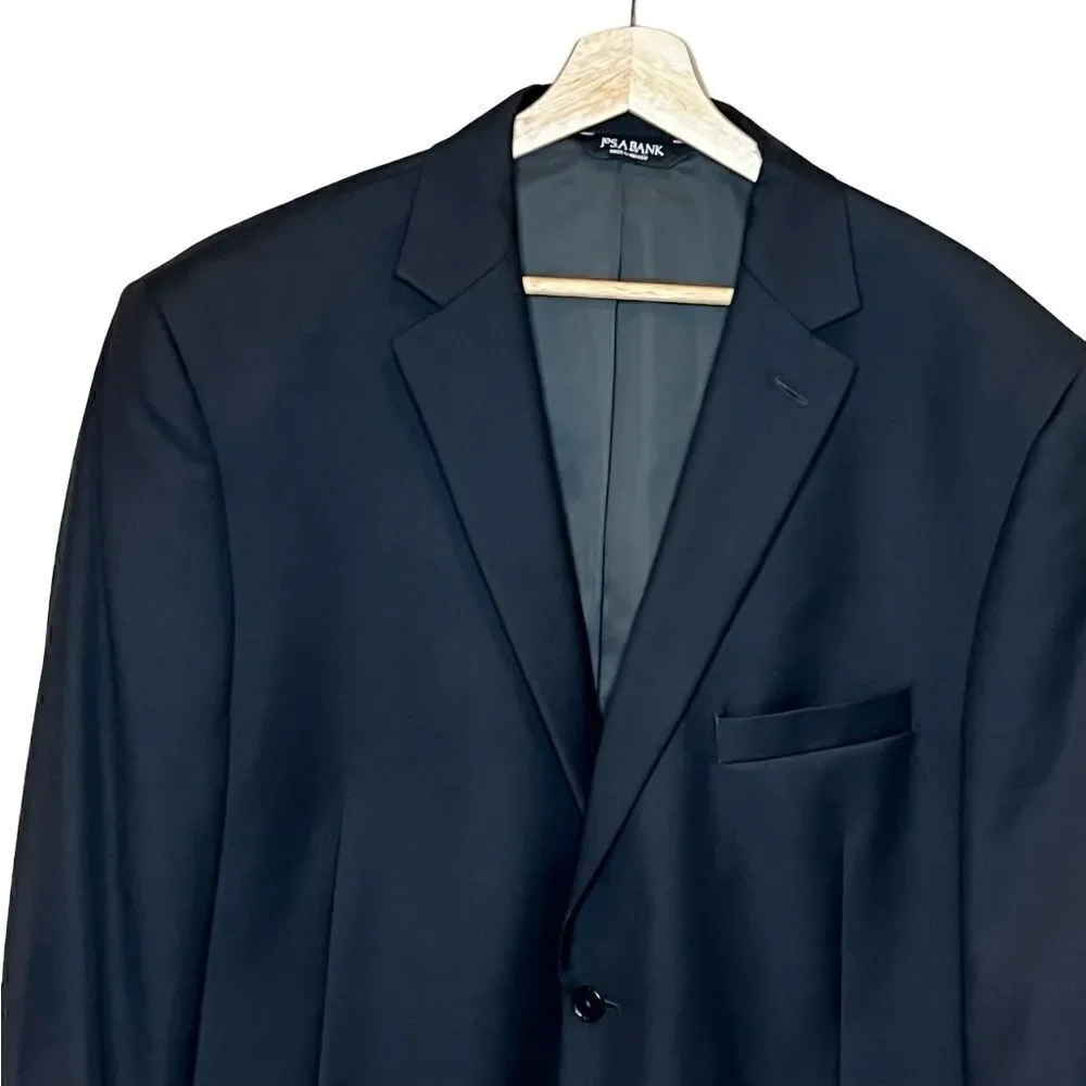 Jos A Bank black Chelsea traveler wool blazer size 48 regular